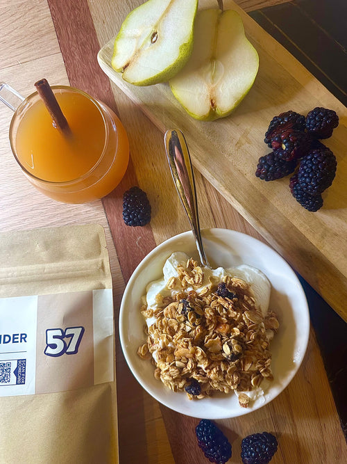 Pear and Blackberry Cider Granola