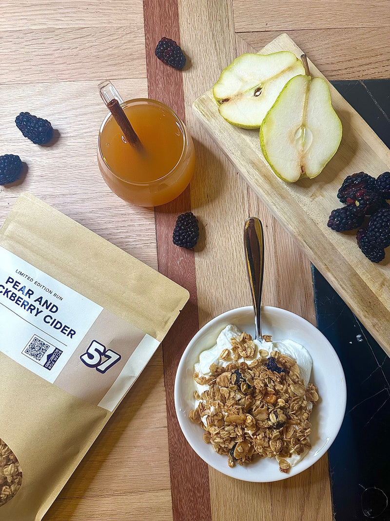 Pear and Blackberry Cider Granola